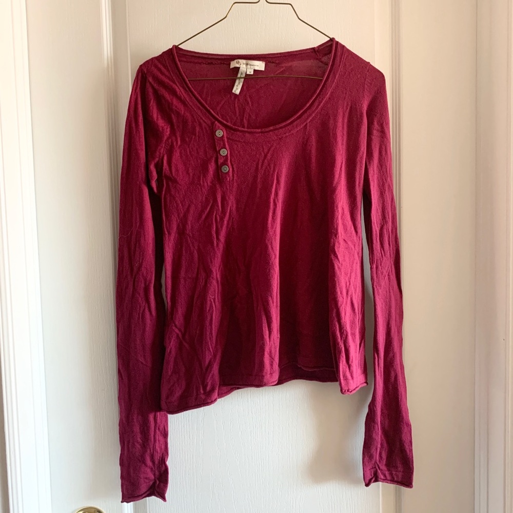 4/$30 BCBG Long Sleeve Shirt - side crop Medium